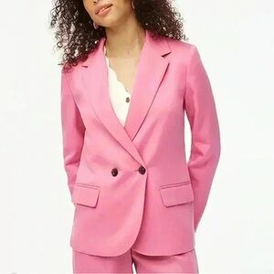 J.Crew- NWT Vibrant Pink Blazer with Tailored Fit and Notched Lapels